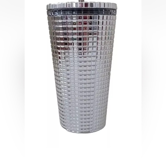 STARBUCKS 2023 SILVER JEWELED 16 OZ TUMBLER COLD CUP - Picture 3 of 5